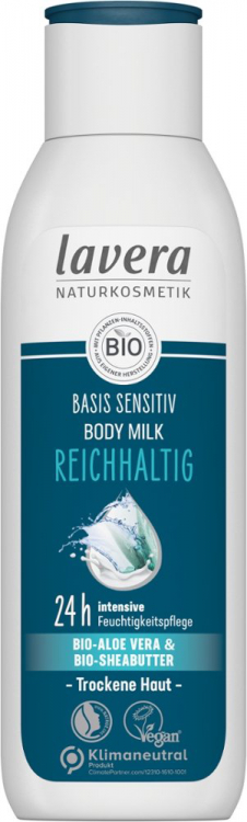 Lavera Питательное молочко для тела basis sensitive 250 мл