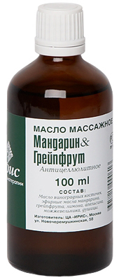 IRIS Масло массажное Мандарин-Грейпфрут (против целлюлита) 100 мл