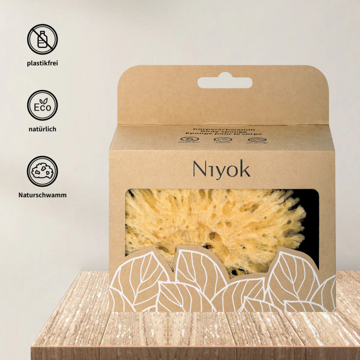 Niyok Натуральная губка для ухода за телом (средняя)