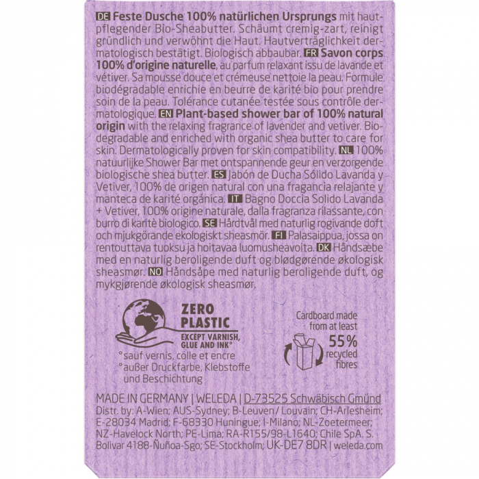 WELEDA Мыло для душа Лаванда+Ветивер 75 г