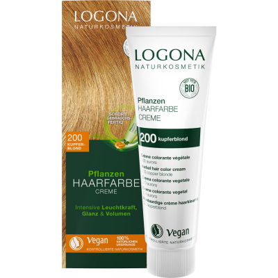 LOGONA Крем-краска для волос 200 «Медный блонд» 150 мл